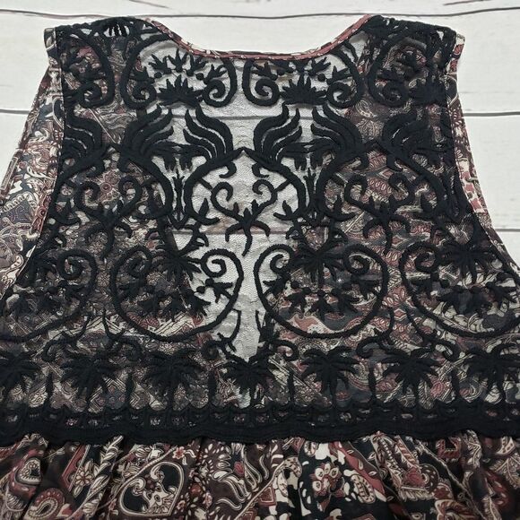 Soprano Top Size Small Sheer Wrap Embroidered Used - Picture 5 of 9